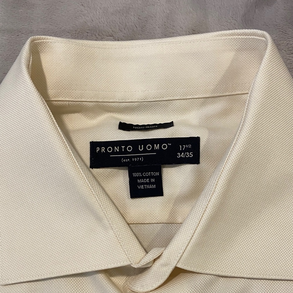 Pronto Uomo Ivory Dress Shirt A2